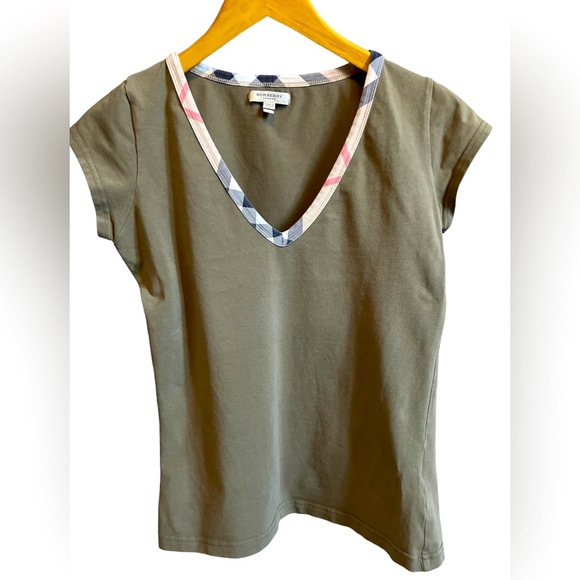 Burberry Tops - Burberry London Short sleeved Faded Olive Green Tee Shirt Sz M
